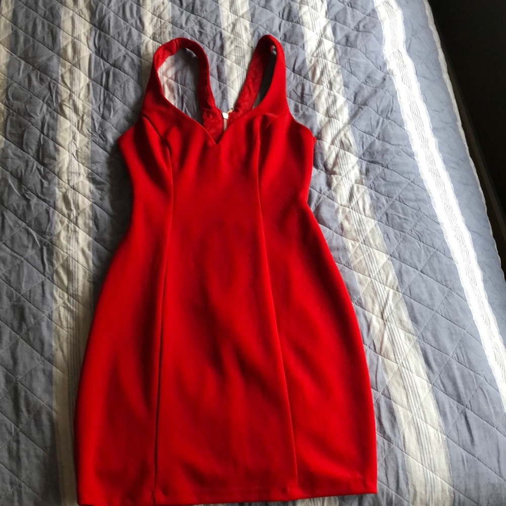 Short red dress